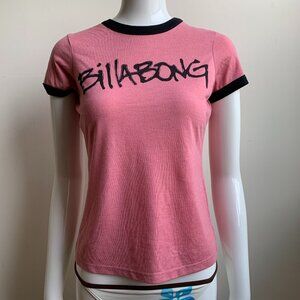Billabong surf dusty rose logo fitted t-shirt top